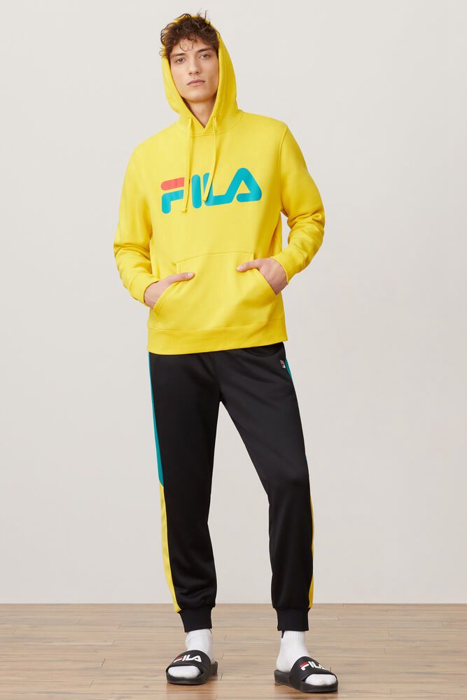 Fila Hoodie Panske Flori Žlté - NEDGA9578